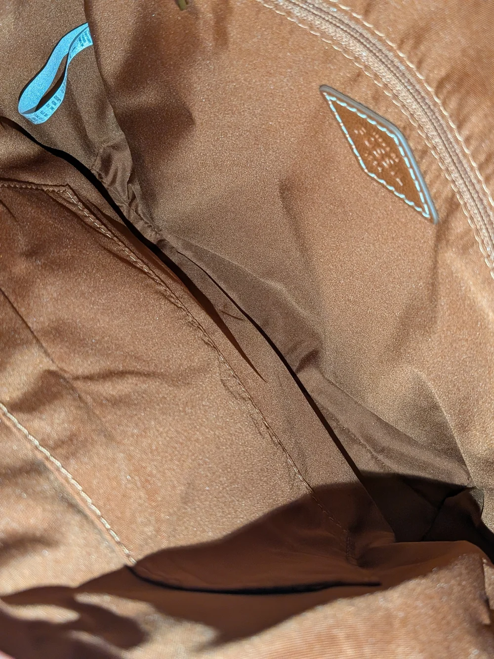 Fossil Cream and Brown Canvas & Leather Backpack